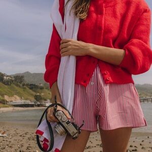 Daily Drills heart button up sweater